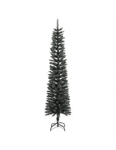 Albero di Natale Artificiale Sottile con Base Verde 240 cm PVC