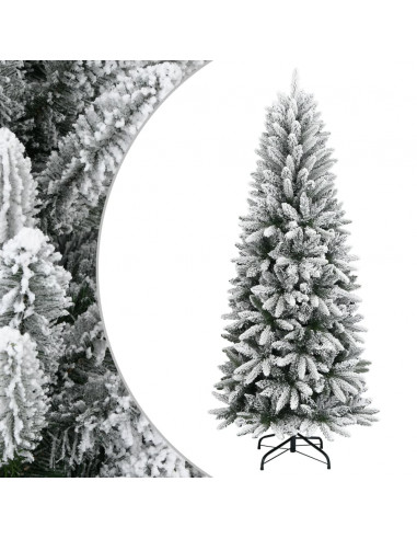 Albero di Natale Artificiale con Neve Floccata 150 cm PVC e PE