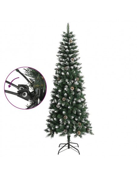 Albero di Natale Artificiale con Base Verde 240 cm PVC