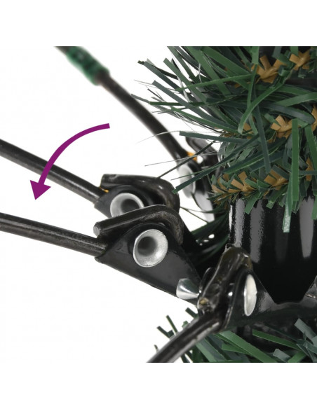 Albero di Natale Artificiale con Base Verde 240 cm PVC
