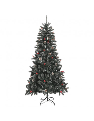 Albero di Natale Artificiale con Base Verde 210 cm PVC