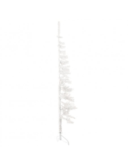 Albero Natale Artificiale Sottile a Metà Supporto Bianco 120 cm