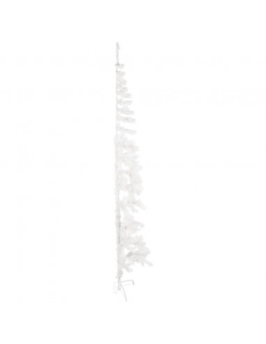 Albero Natale Artificiale Sottile a Metà Supporto Bianco 210 cm