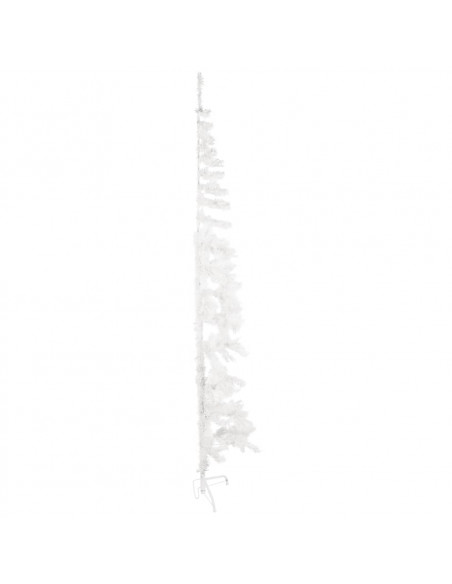 Albero Natale Artificiale Sottile a Metà Supporto Bianco 210 cm