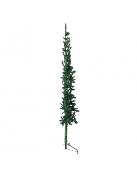 Albero Natale Artificiale Sottile a Metà Supporto Verde 120 cm