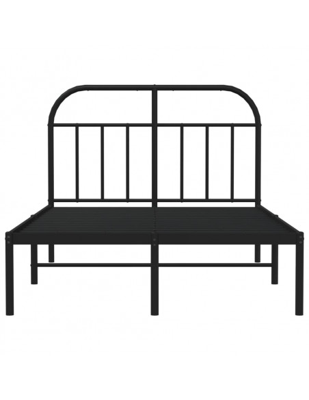 Giroletto con Testiera in Metallo Nero 120x190 cm