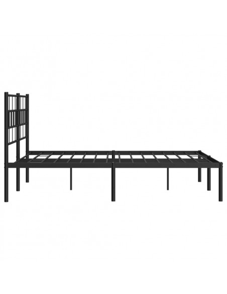 Giroletto con Testiera in Metallo Nero 120x190 cm