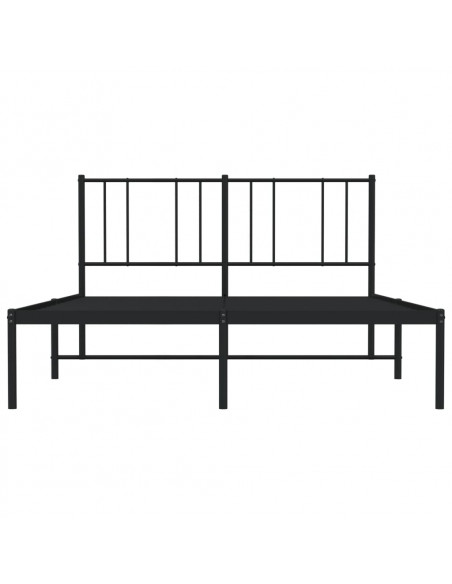 Giroletto con Testiera in Metallo Nero 120x190 cm