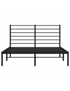 Giroletto con Testiera in Metallo Nero 120x190 cm