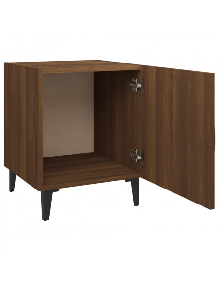 Comodino Rovere Marrone in Legno Multistrato