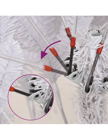Albero Natale Artificiale Incernierato con Neve Fioccata 120 cm