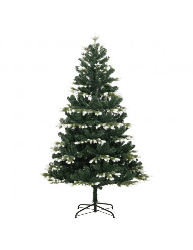 Albero Natale Artificiale Incernierato con Neve Fioccata 150 cm