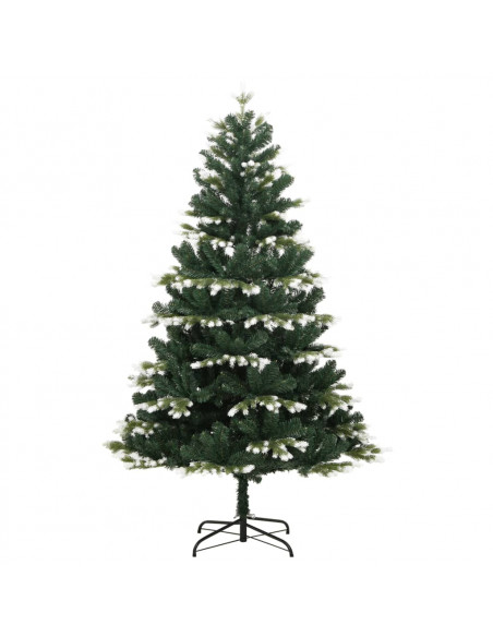Albero Natale Artificiale Incernierato con Neve Fioccata 120 cm