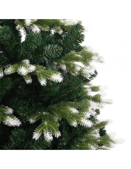 Albero Natale Artificiale Incernierato con Neve Fioccata 120 cm