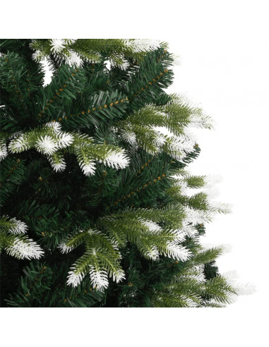 Albero Natale Artificiale Incernierato con Neve Fioccata 180 cm