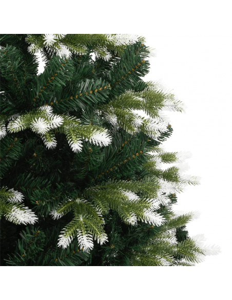Albero Natale Artificiale Incernierato con Neve Fioccata 180 cm