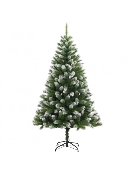 Albero Natale Artificiale Incernierato con Neve Fioccata 240 cm