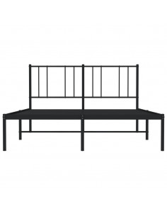 Giroletto con Testiera in Metallo Nero 135x190 cm