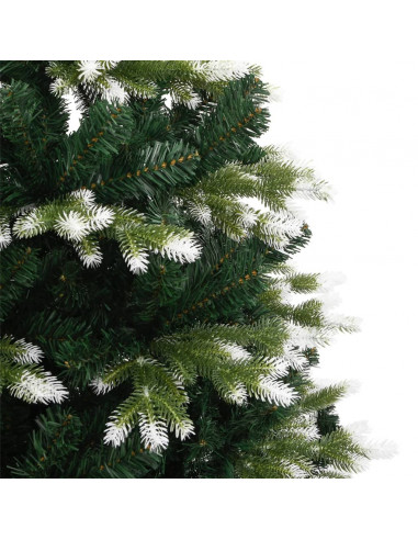 Albero Natale Artificiale Incernierato con Neve Fioccata 210 cm