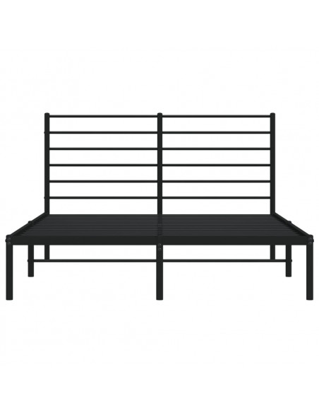 Giroletto con Testiera in Metallo Nero 135x190 cm