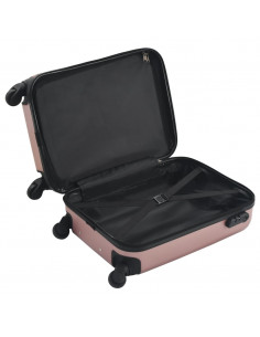 Trolley a Custodia Rigida Oro Rosa ABS
