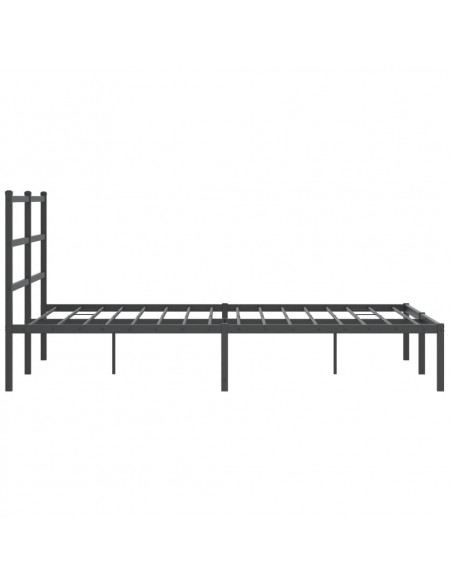 Giroletto con Testiera in Metallo Nero 140x190 cm