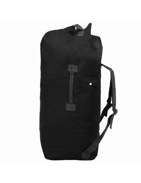 Borsone da Viaggio in Stile Militare 85 L Nero
