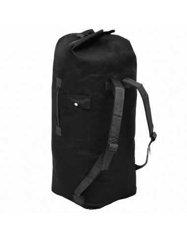 Borsone da Viaggio in Stile Militare 85 L Nero