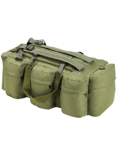 Borsone da Viaggio Stile Militare 3 in 1 90 L Verde Oliva