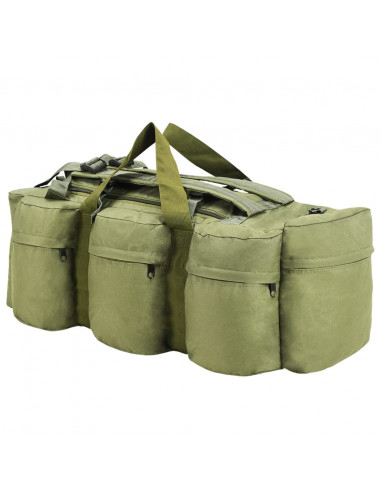 Borsone da Viaggio Stile Militare 3 in 1 90 L Verde Oliva