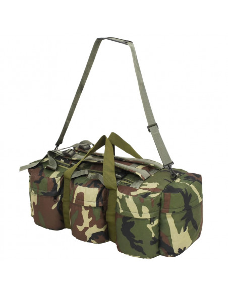 Borsone da Viaggio Stile Militare 3 in 1 90 L Mimetico