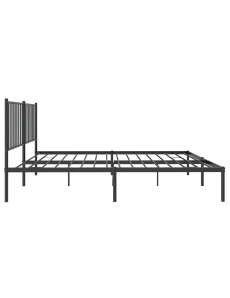 Giroletto con Testiera in Metallo Nero 140x190 cm