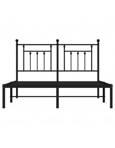 Giroletto con Testiera in Metallo Nero 140x190 cm