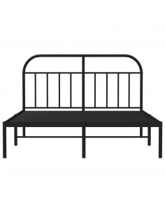 Giroletto con Testiera in Metallo Nero 140x190 cm