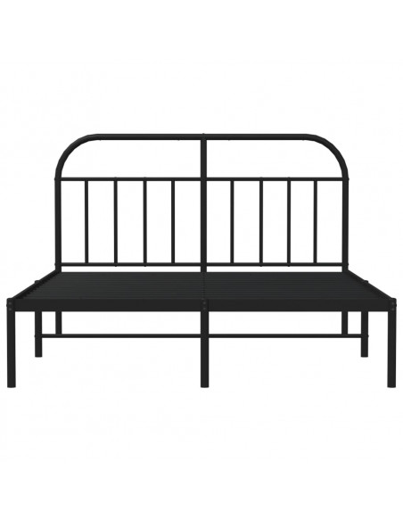 Giroletto con Testiera in Metallo Nero 140x190 cm