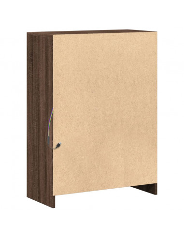 Credenza con LED Rovere Marrone 72x34x100 cm Legno Multistrato