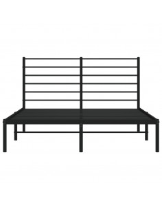 Giroletto con Testiera in Metallo Nero 140x190 cm