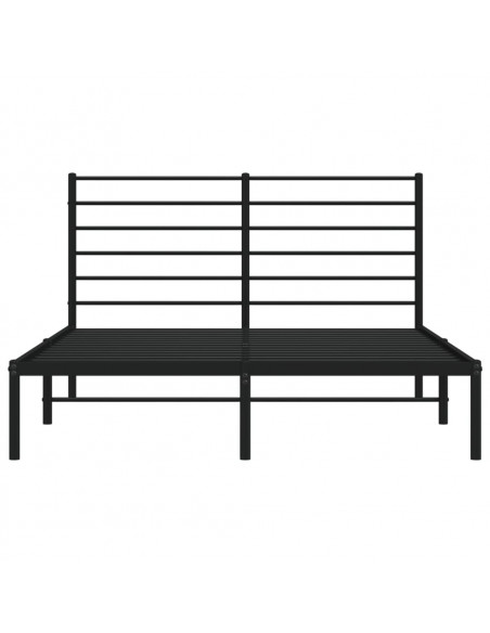 Giroletto con Testiera in Metallo Nero 140x190 cm
