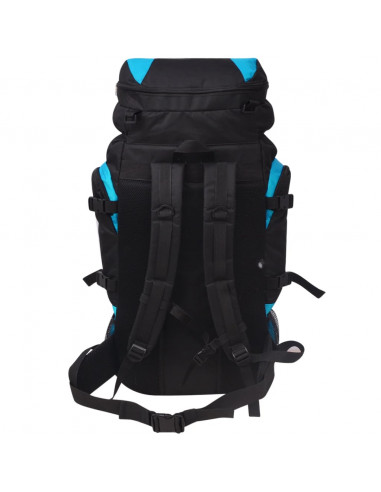 Zaino da Escursioni XXL 75 L Nero e Blu