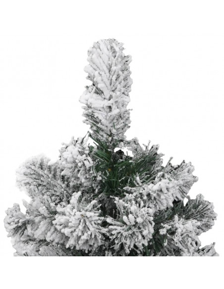 Albero Natale Artificiale Incernierato con Neve Fioccata 120 cm