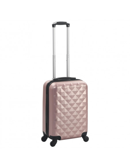 Trolley a Custodia Rigida Oro Rosa ABS