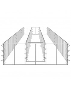 Gabbione Letto Rialzato in Acciaio Zincato 270x30x10 cm