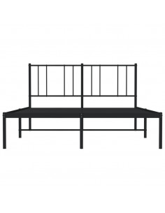 Giroletto con Testiera in Metallo Nero 150x200 cm