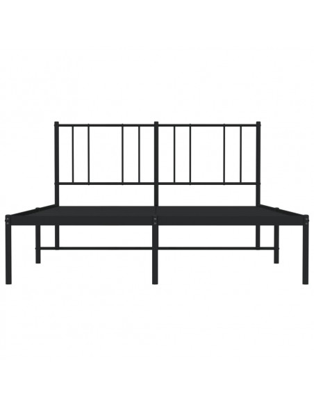 Giroletto con Testiera in Metallo Nero 150x200 cm