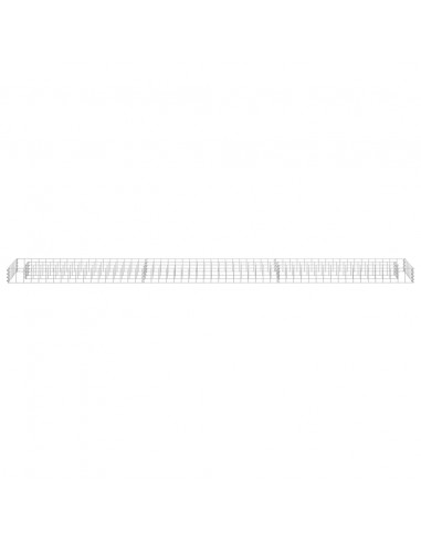 Gabbione Letto Rialzato in Acciaio Zincato 270x30x10 cm