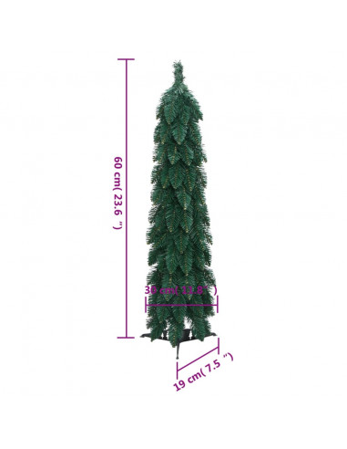 Albero di Natale Artificiale Preilluminato con 30 LED 60 cm