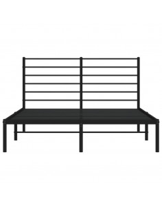 Giroletto con Testiera in Metallo Nero 160x200 cm