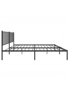 Giroletto con Testiera in Metallo Nero 183x213 cm