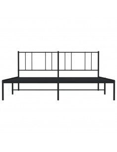 Giroletto con Testiera in Metallo Nero 183x213 cm