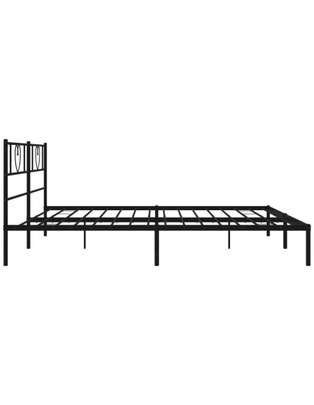 Giroletto con Testiera in Metallo Nero 183x213 cm